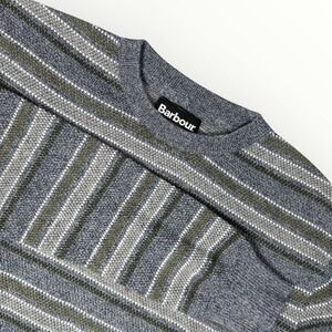 Barbour‎ International Men's Sweater Striped Knit Pullover Jumper size Medium